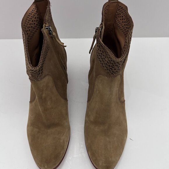 Aerin Women's Heeled Ankle Boot Bootie 'Tilstone' Tan Size 6 M Italian Leather - Picture 6 of 9